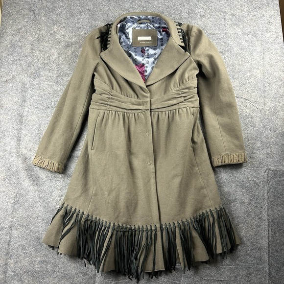 Odd Molly Jackets & Blazers - Odd Molly Coat Women's Large (3) Wool Cashmere Blend Anthropologie Cowgirlcore